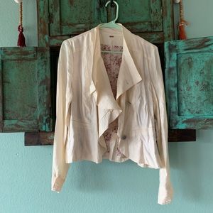 Cream Free People Coat or Blazer